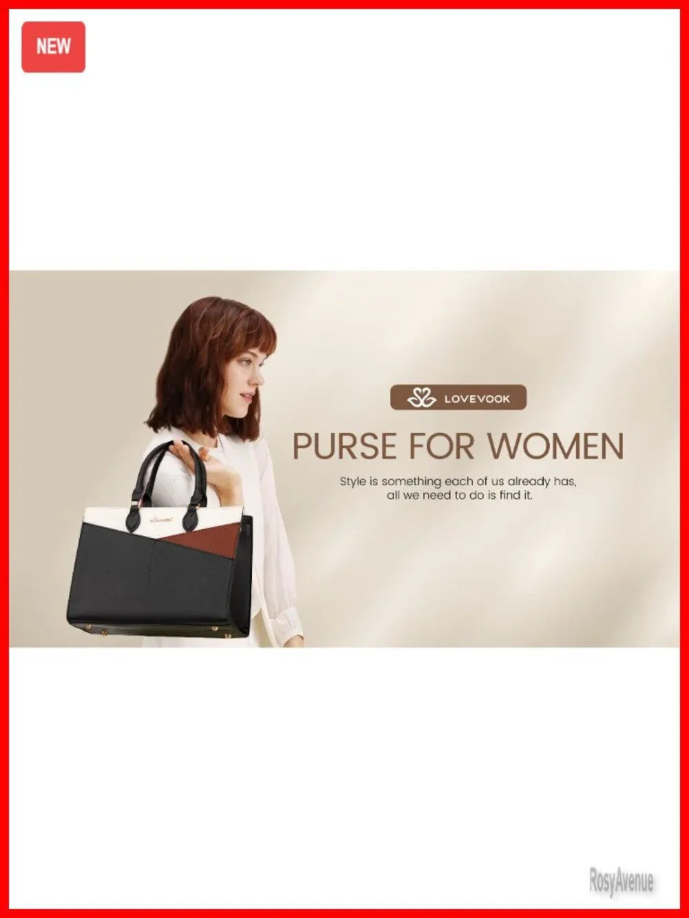 PU Leather Satchel Handbag Tote Crossbody Shoulder Bag with Zipper
